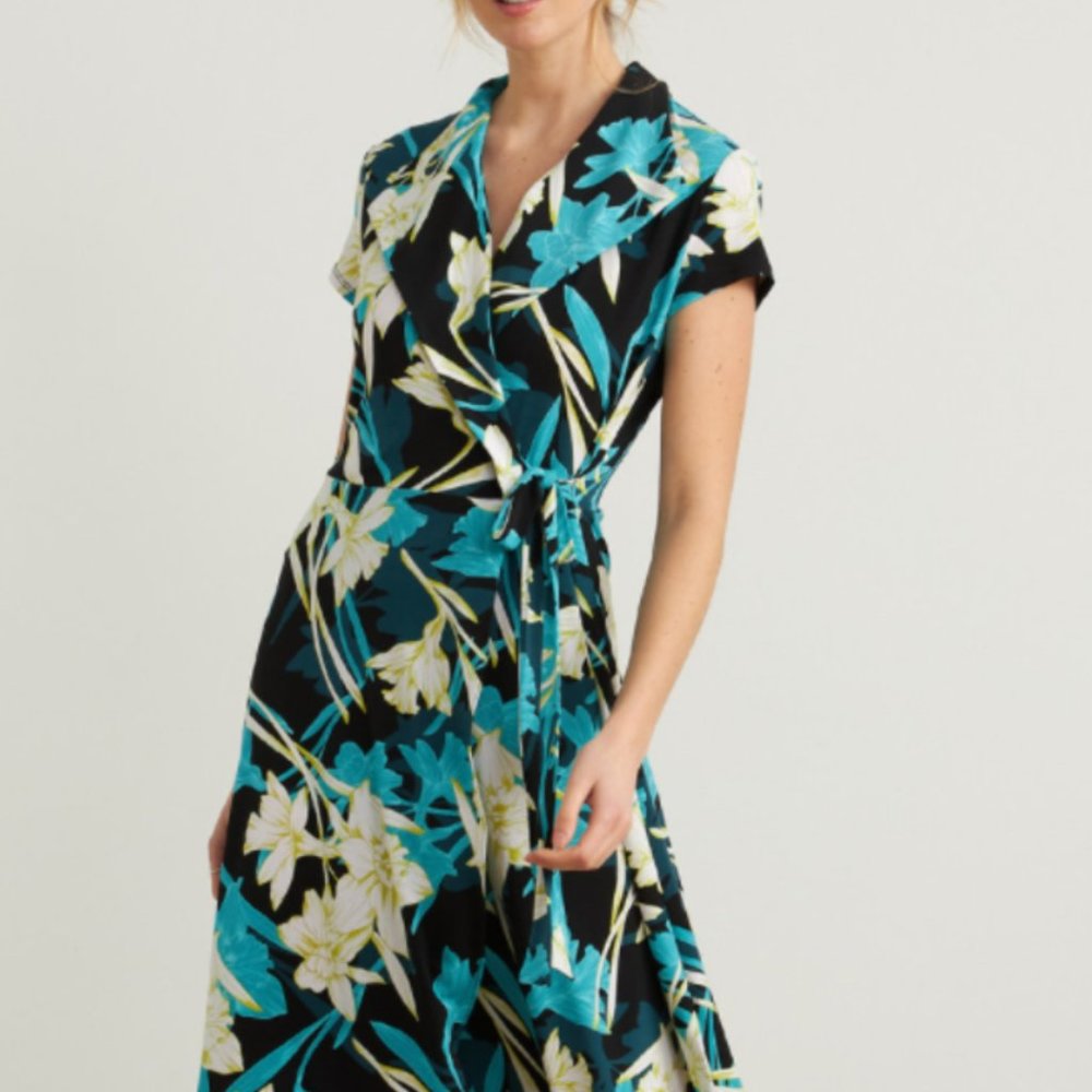 JOSEPH RIBKOFF Floral Wrap Dress